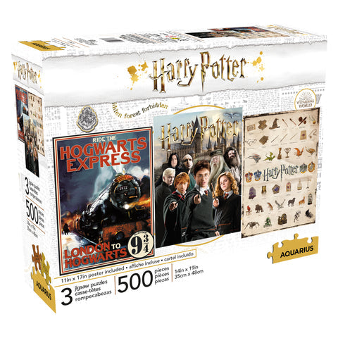 Harry Potter 3 Jigsaw Puzzles in 1