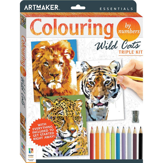 Wild Cats Colouring By Numbers