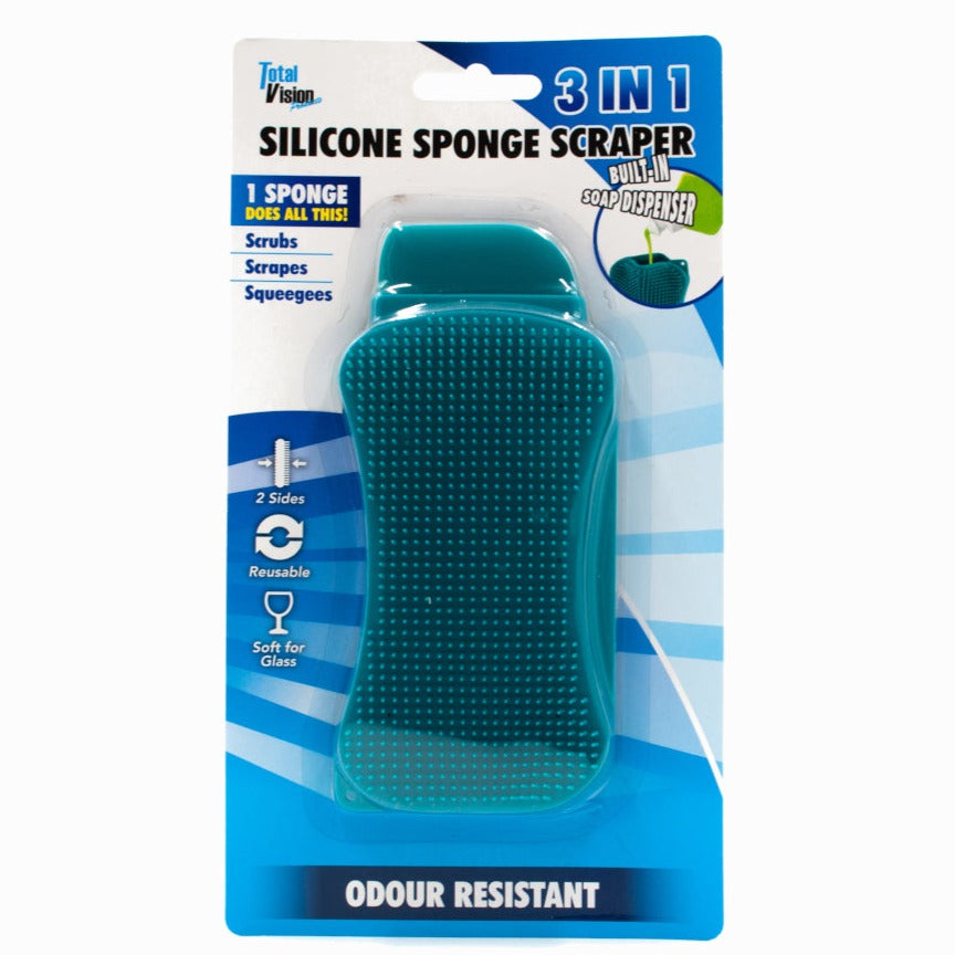 3-in-1 Silicone Sponge Scraper