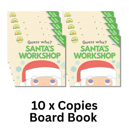 Guess Who?  Santa's Workshop Fold Out Board Book (10 Copies)