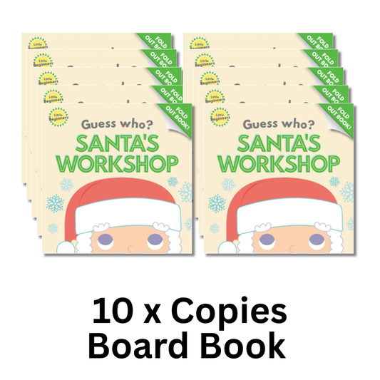 Guess Who?  Santa's Workshop Fold Out Board Book (10 Copies)