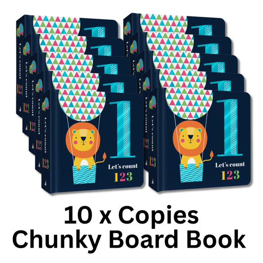 Chunky Foil Board Book - Let's Count 123 (10 Copies)