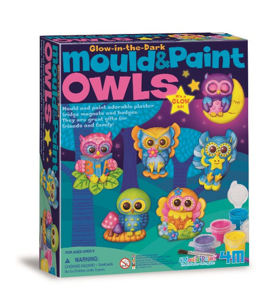 Glow in the Dark Mould & Paint Owls