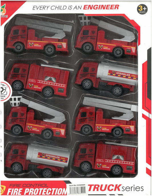 Fire Control Fire Protection Truck Series 8 Pack